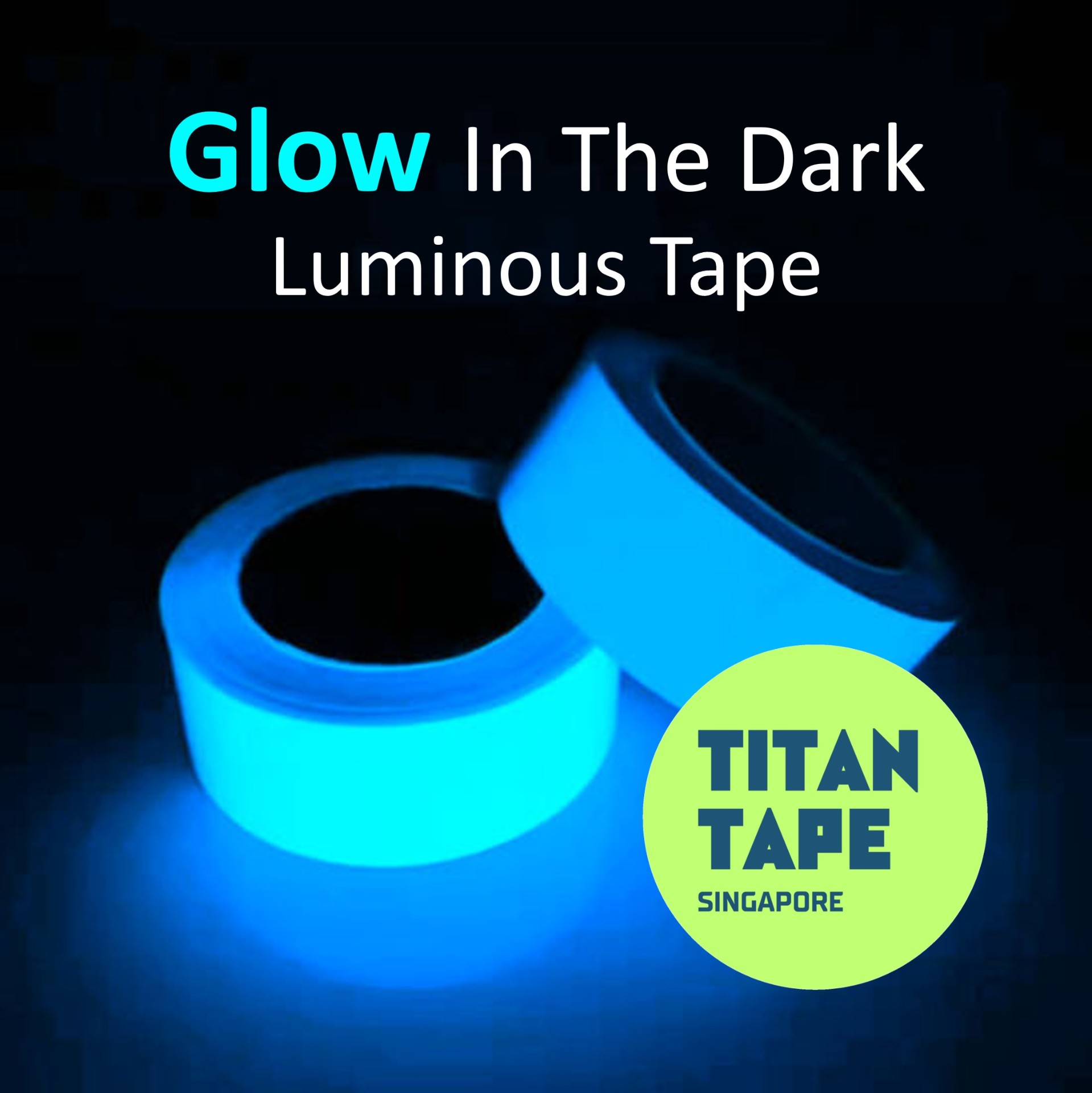 Blue Glow in the Dark Luminous Tape
