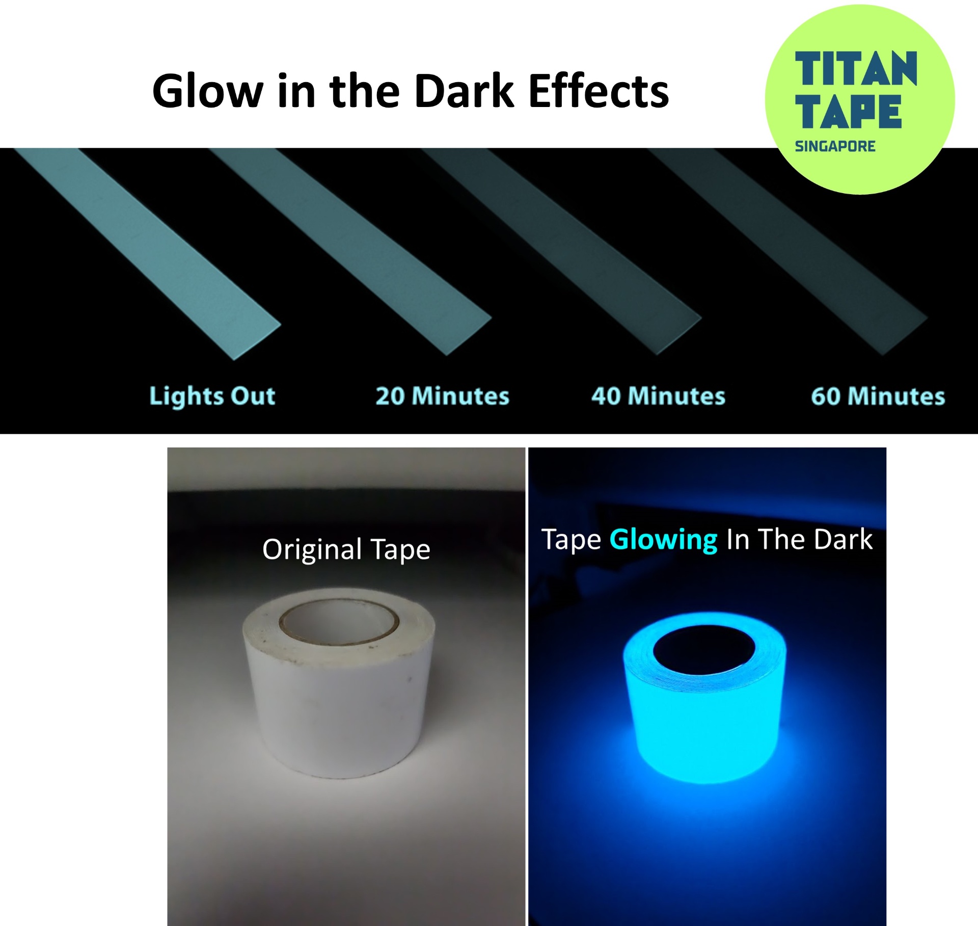 Blue Glow in the Dark Luminous Tape 2