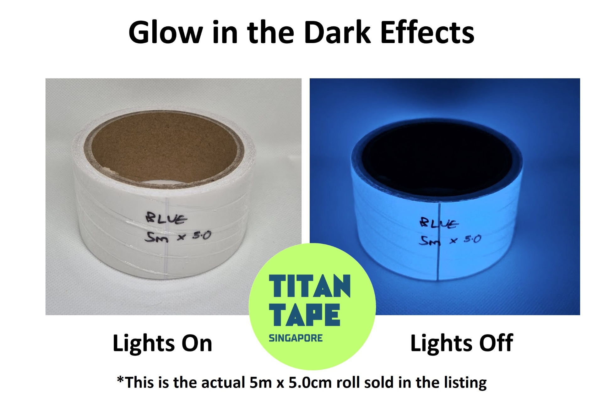 Blue Glow in the Dark Luminous Tape 3