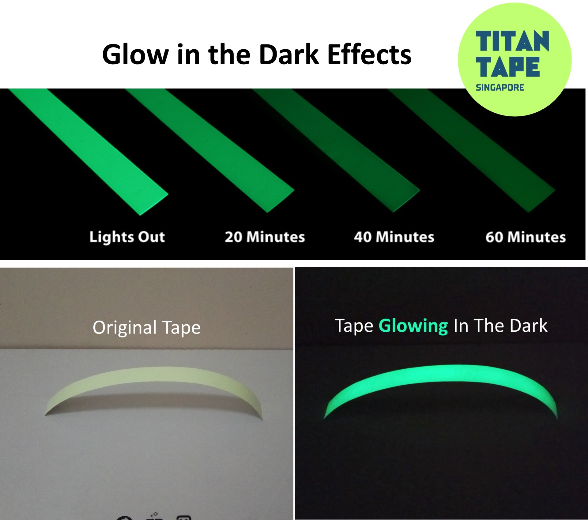 Green Glow in the Dark Luminous Tape 2