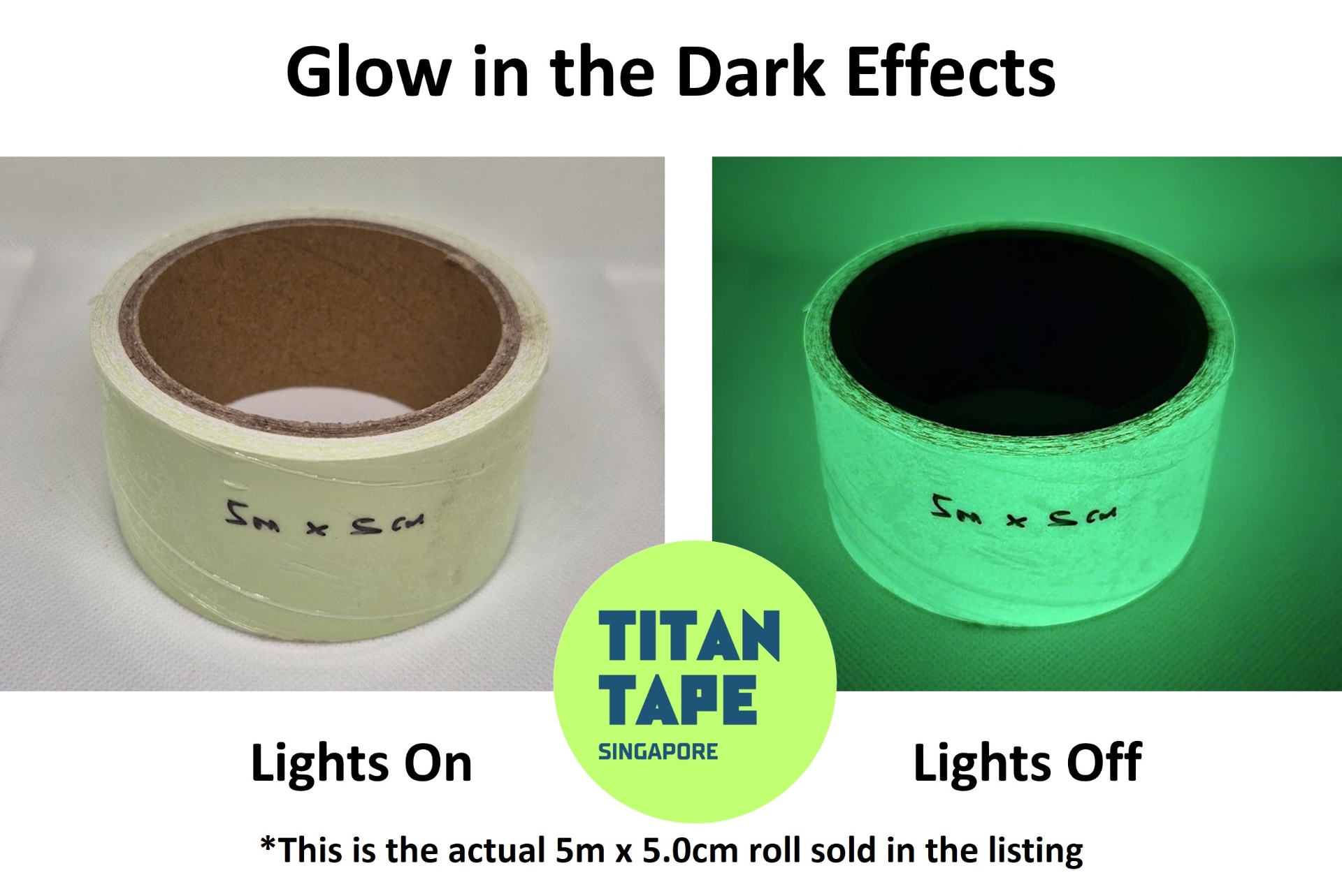 Green Glow in the Dark Luminous Tape 3
