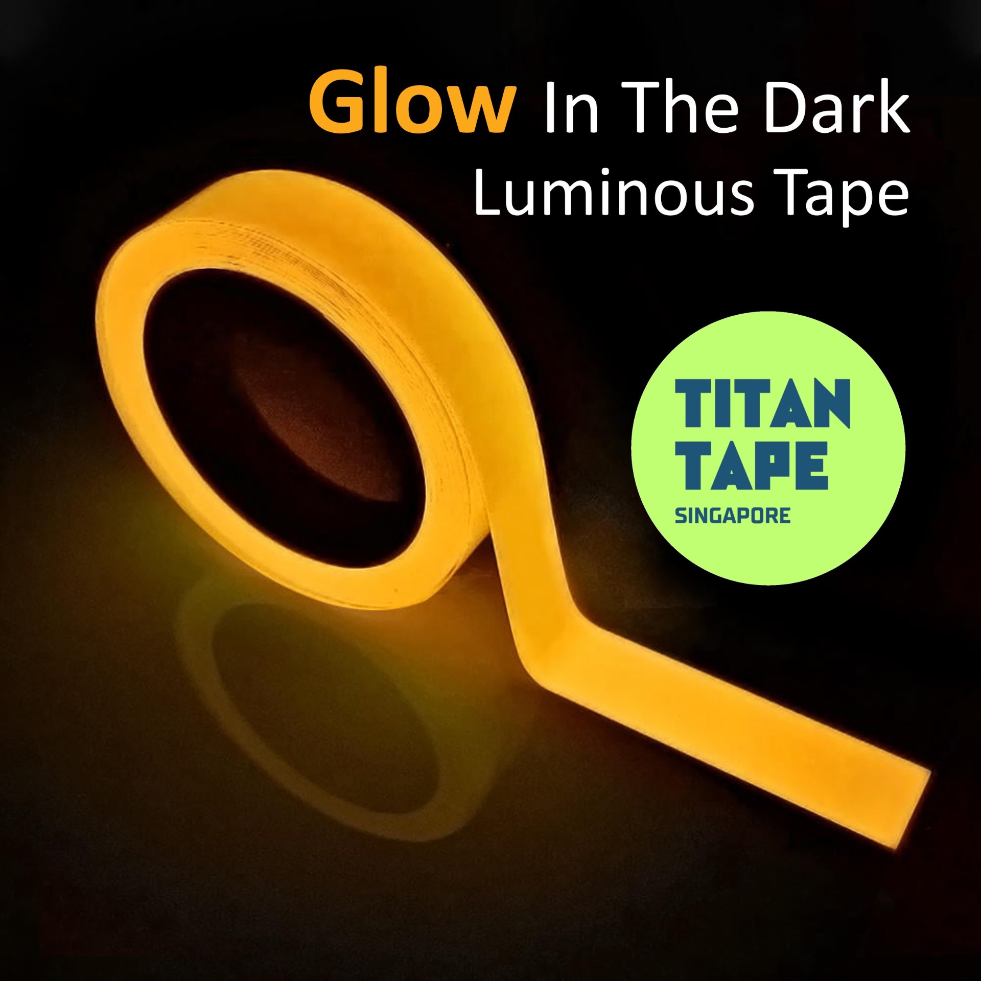 Orange Glow in the Dark Luminous Tape