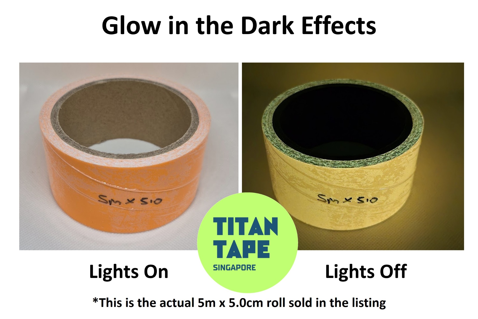 Orange Glow in the Dark Luminous Tape 3