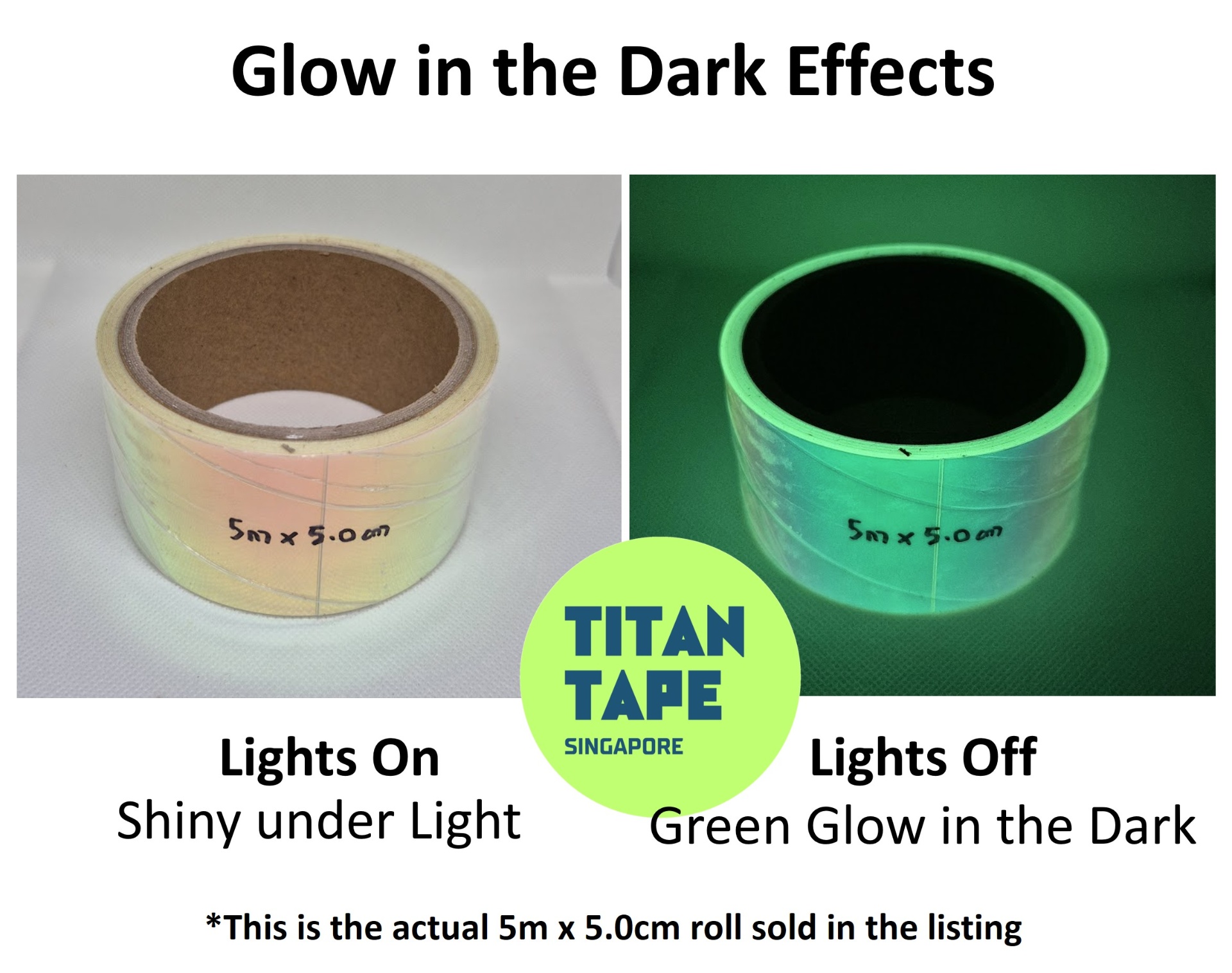 Holographic Iridescent Glow in the Dark Tape 2