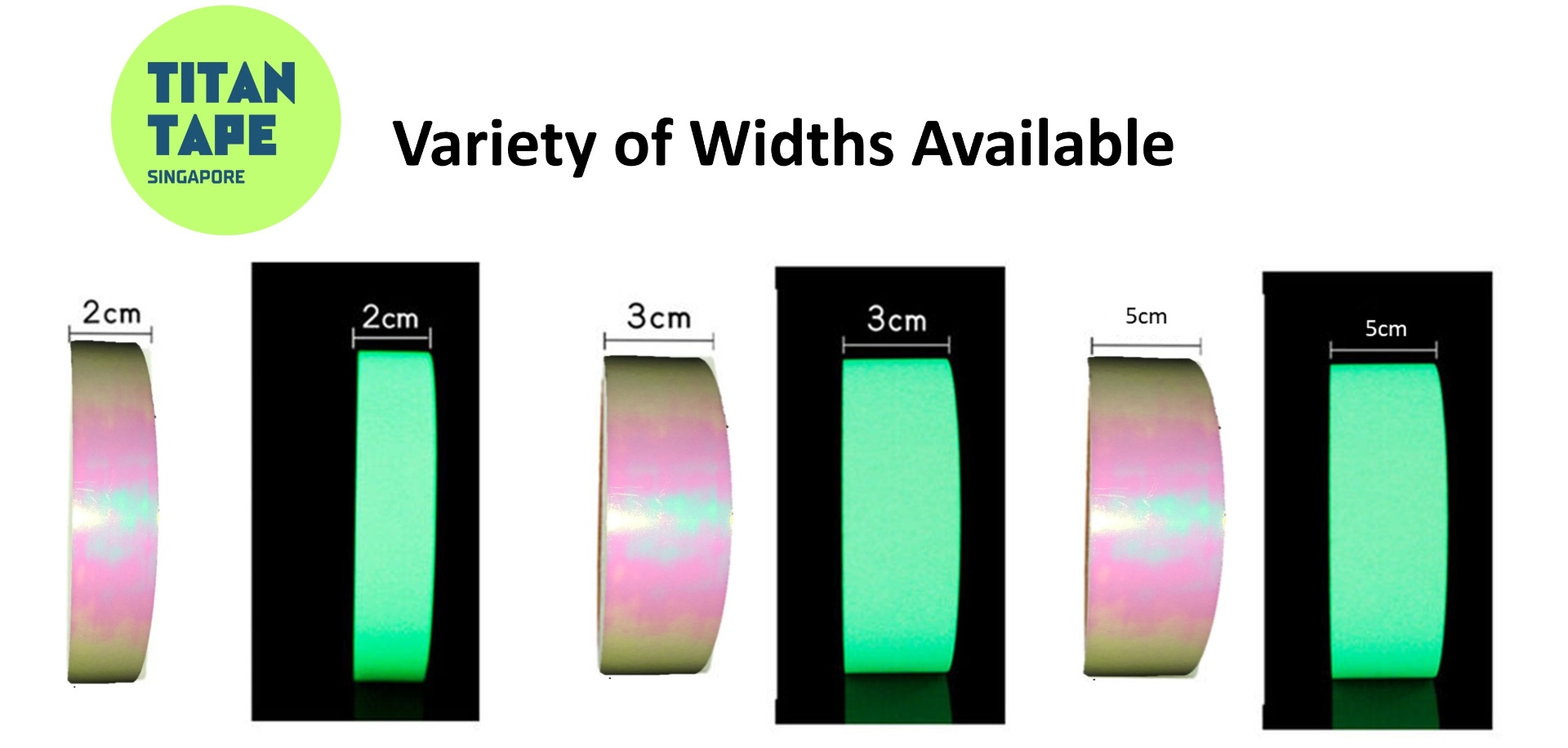 Holographic Iridescent Glow in the Dark Tape 3